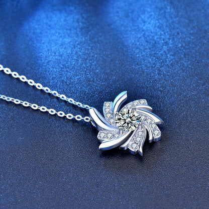 Moissanite Windmill Necklace