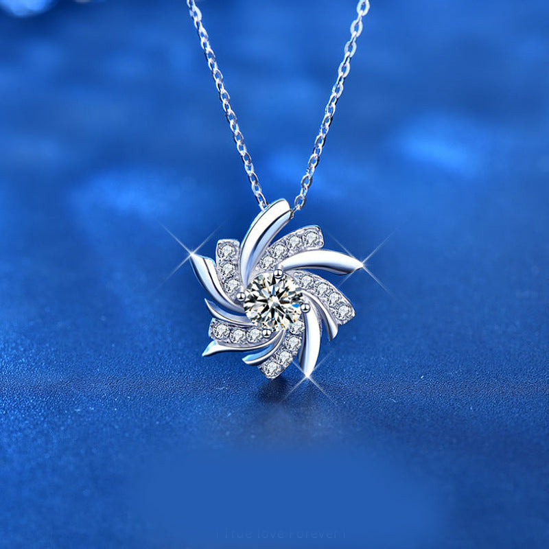 Moissanite Windmill Necklace