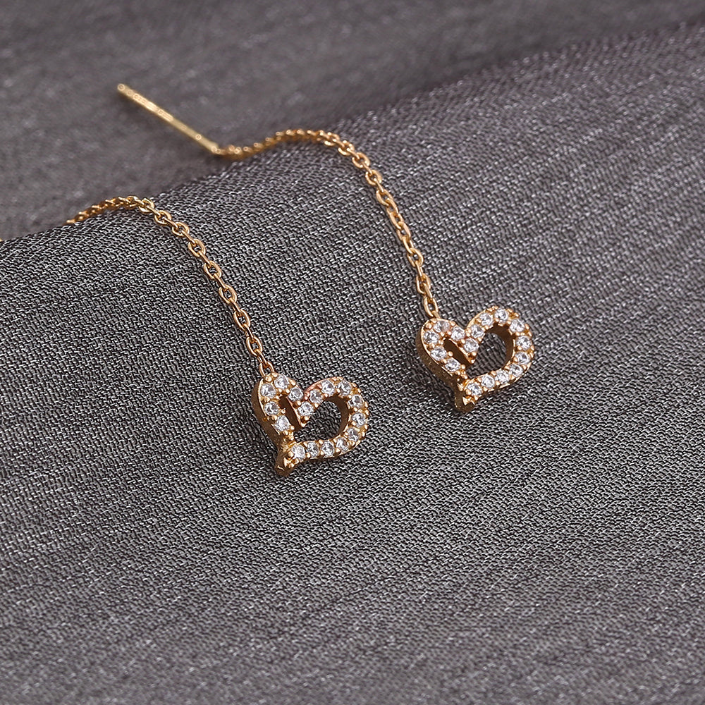 Heart Tassel Earrings